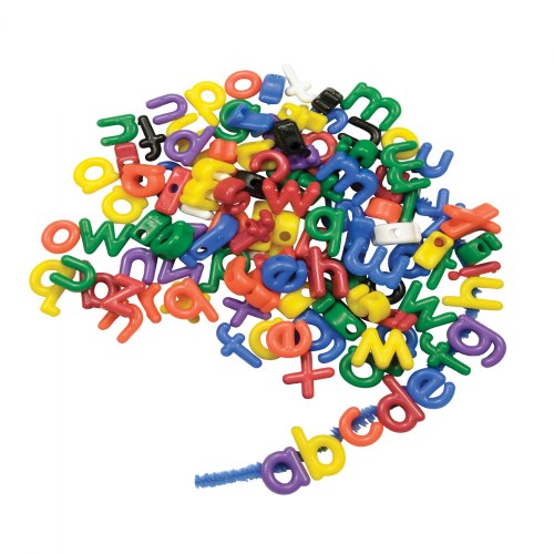 Lower Case Lacing Letter Beads - 288 Pieces