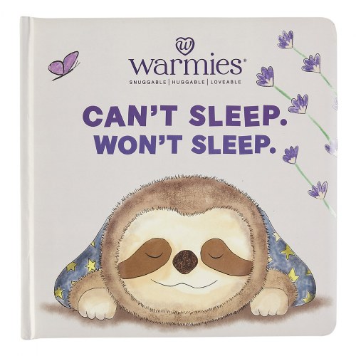Can't Sleep. Won't Sleep. Warmies® Sloth Board Book
