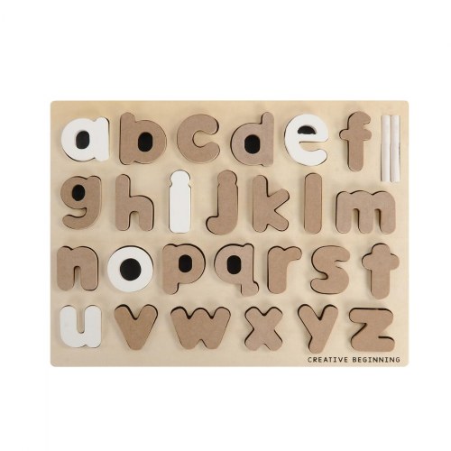 Chalkboard-based Alphabet & Number Puzzles