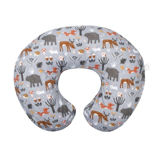 Boppy Pillow - Gray Forest Animals