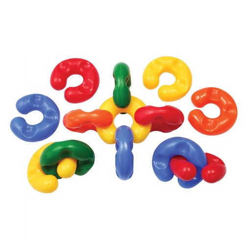 Chunky Soft C Rings Manipulative Set - 60 Pieces