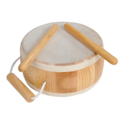 Wooden Barrel Drum with 2 Mallets