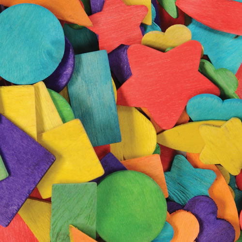 Colored Wood Party Shapes