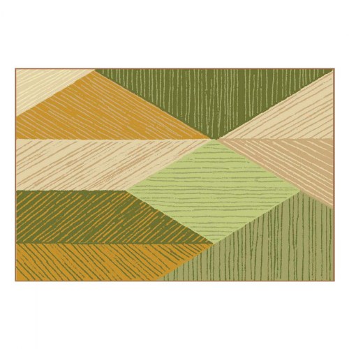 Sense of Place Geometric Carpet - Green - 8' x 12' Rectangle