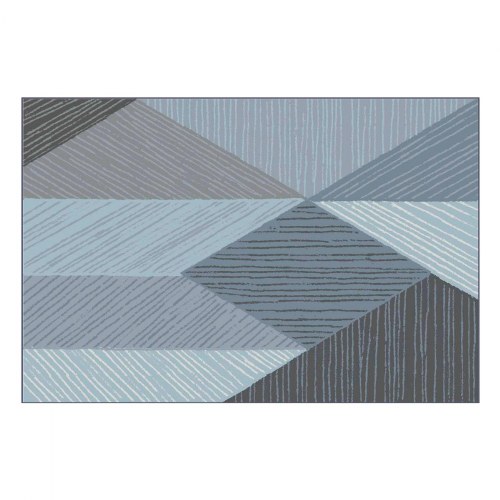 Sense of Place Geometric Carpet - Blue - 8' x 12' Rectangle