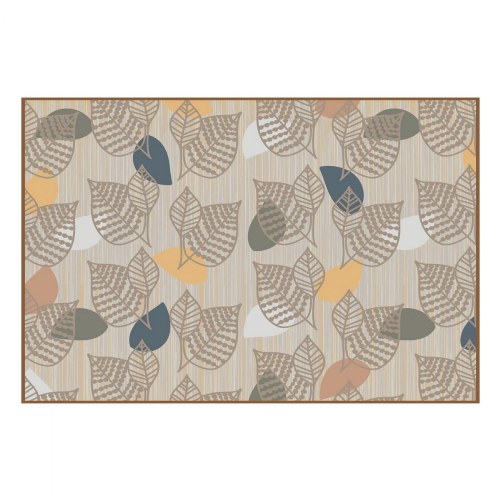 Sense of Place Leaf Carpet - Neutral - 8' x 12' Rectangle