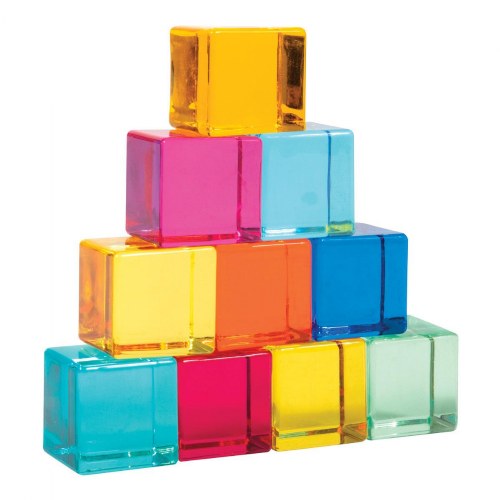 Translucent Sensory Gem Cubes - 10 Pieces