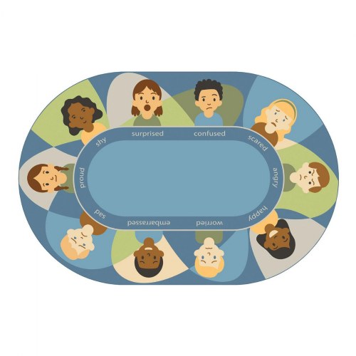 Social Emotional Carpet - 4' x 6' Oval