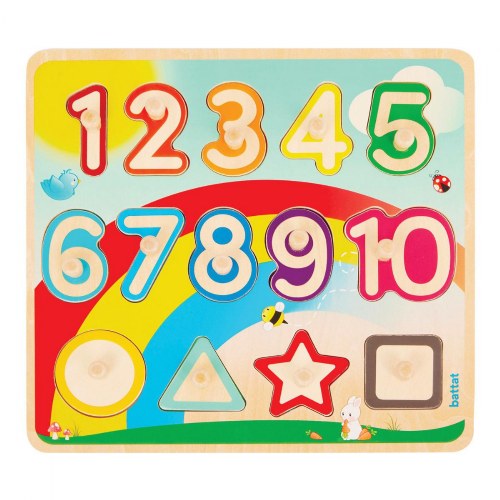 Wooden Numbers Peg Puzzle