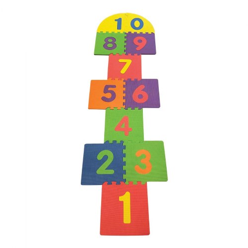 Hopscotch Foam Play Mat with Interlocking Tiles - 10 Pieces