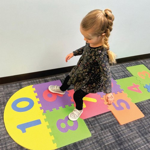 Hopscotch Foam Play Mat with Interlocking Tiles - 10 Pieces