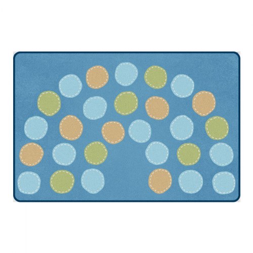 Calming Colors Open Seating Arch Classroom Carpet - 8' x 12'