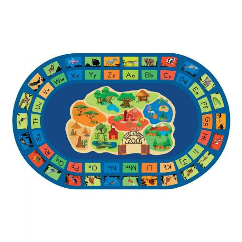 Rugs Alive™ Alphabet/Habitat Rug - 12' x 7'6" Oval