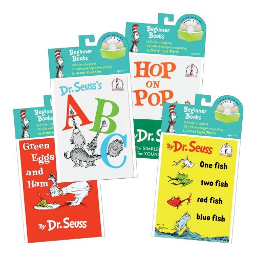 Dr. Seuss Books and Audio CDs - Set of 4