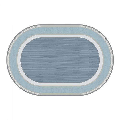 Sense of Place Highland Stripe Carpet - Blue - 8' x 12' Oval