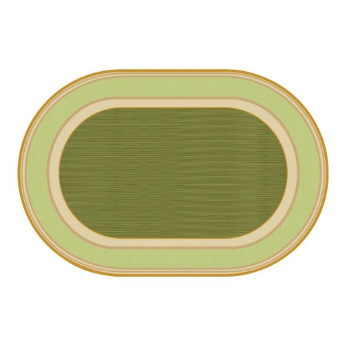 Sense of Place Lowland Stripe Carpet - Green - 8' x 12' Oval