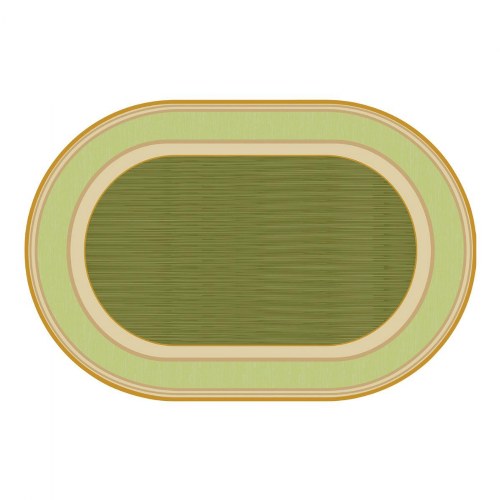 Sense of Place Lowland Stripe Carpet - Green - 4' x 6' Oval