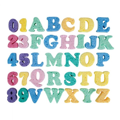 ABC & 123 Sponge Set - 3" Uppercase Letters & Numbers