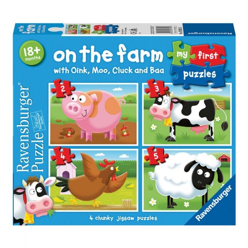 On the Farm  My First Progressive Puzzle Set