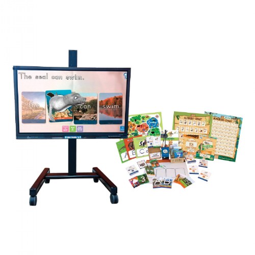 Interactive Zoo Panel with Mobile Stand, Letters Alive and Math Alive Kit