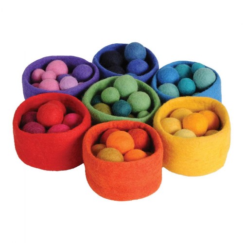 Rainbow Nesting Bowls with Balls