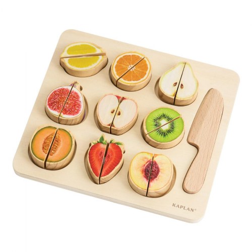 Wooden Slice & Match Fruit Puzzle