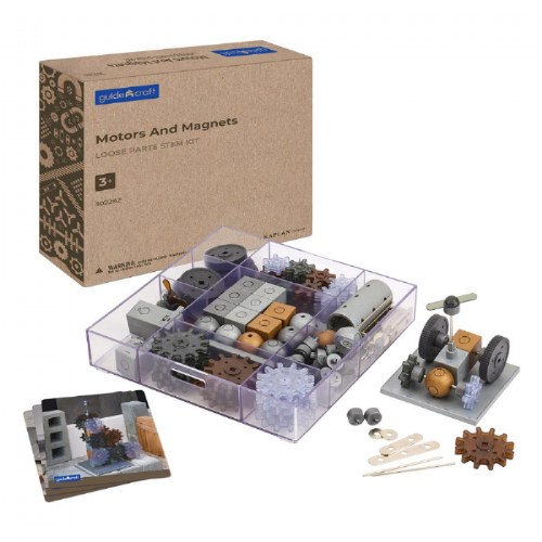 Motors and Magnets Loose Parts STEM Kit - 178 Pieces