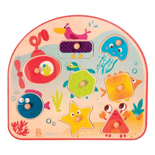 Sea Creatures Wooden Peg Puzzle