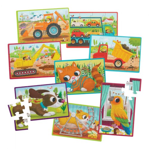 Wooden Jigsaw Puzzles - Set of 8