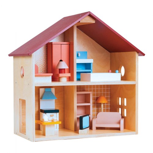 Furnished Wooden Classic Dollhouse