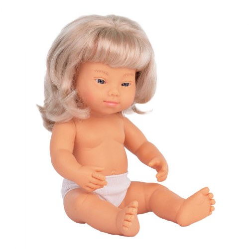Doll with Down Syndrome - Caucasian Blonde Girl 15"