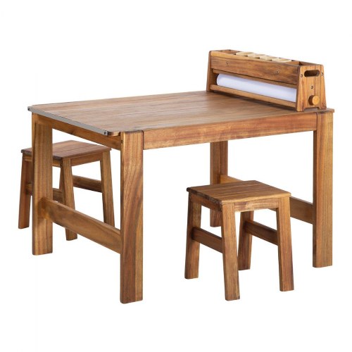 Acadia Outdoor Art Activity Table with Stools (Ready to Assemble)