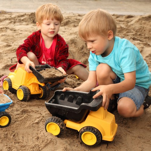 Heavy Duty Construction Vehicles - Dump Truck & Front Loader