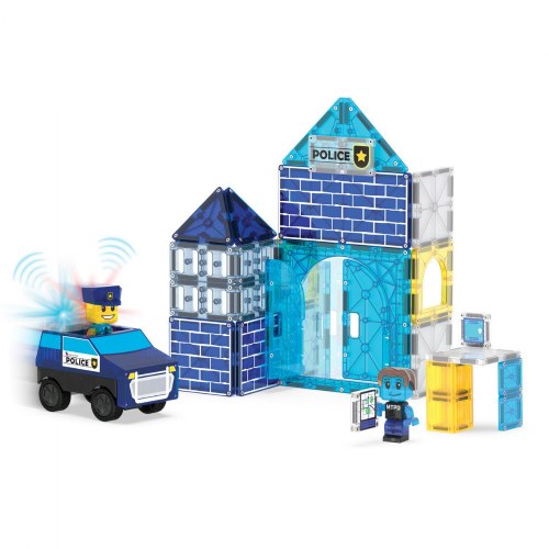 Magna-Tiles® Police Station with Lights & Sounds - 35 Piece Set