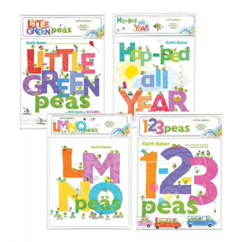 Peas Series Paperback Books & CDs - Set of 4