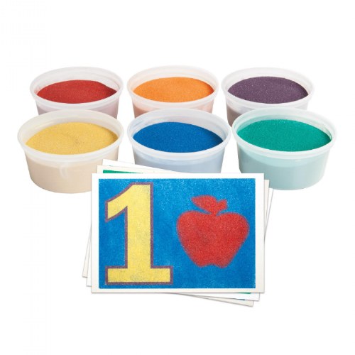 Sand Art Numbers Kit - Colored Sand & 30 Sticker Sheets