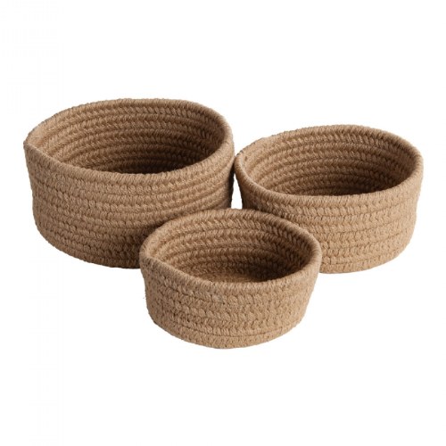 Soft Storage Nesting Baskets - Camel  - Set of 3