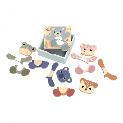 Wooden Mix and Match Animal Puzzle Set