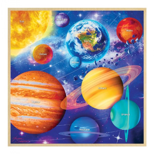 Fun Facts Solar System Wood Puzzle - 48 Pieces
