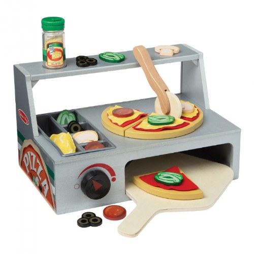 Wooden Pizza Counter - 41 Pieces