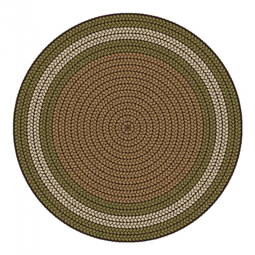 Braidful in Nature Carpet - 6' Round - Brown