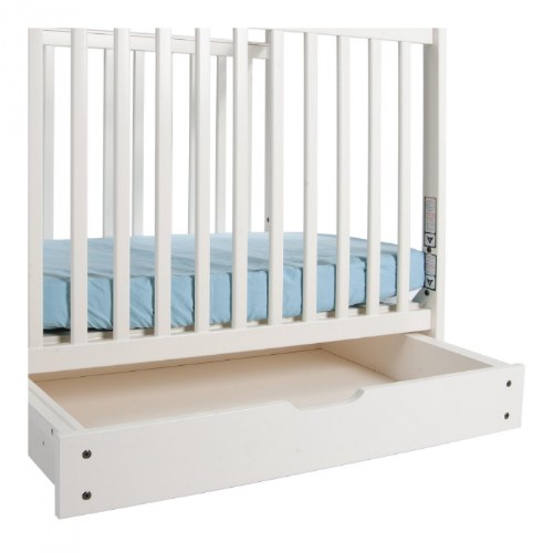White Safe & Sound&trade; Crib Drawer