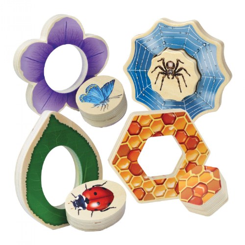 Who's Hiding? Garden Bug Puzzles - Set of 4