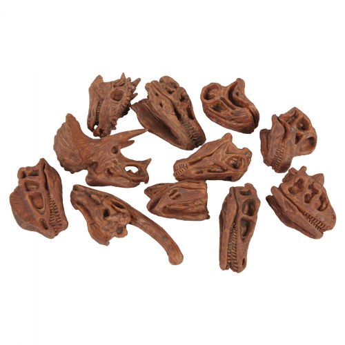 TOOB® Plastic Dinosaur Skulls - Mini Size - 11 Pieces
