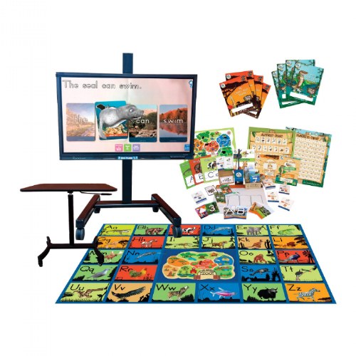 Interactive Zoo Panel with Mobile Stand, Letters Alive, Math Alive, Rug, Journals and Kit Table (PK)