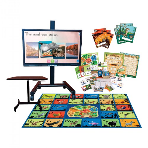 Interactive Zoo Panel with Mobile Stand, Letters Alive, Math Alive, Rug, Journals and Kit Table (K)