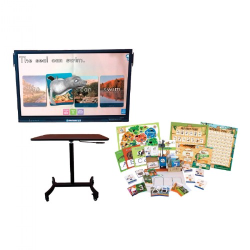 Interactive Zoo Panel with Wall Mount, Letters Alive, Math Alive, and Kit Table