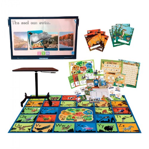 Interactive Zoo Panel with Wall Mount, Letters Alive, Math Alive, Rug, Journals and Kit Table (PK)
