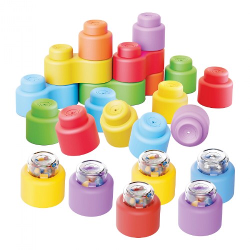 Happy Sound Soft Blocks with Rattle Blocks - 22 Pieces