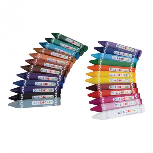 Jumbo Easy Grip Triangle Anti-Roll Crayons - 24 Count